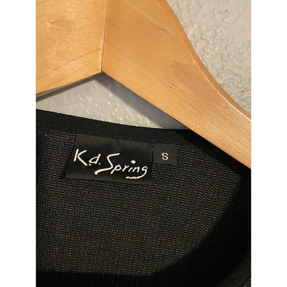 Kd Spring Jacket Womens Small Black Brown Blue Patterned Artwear Made USA Modern - Picture 2 of 7